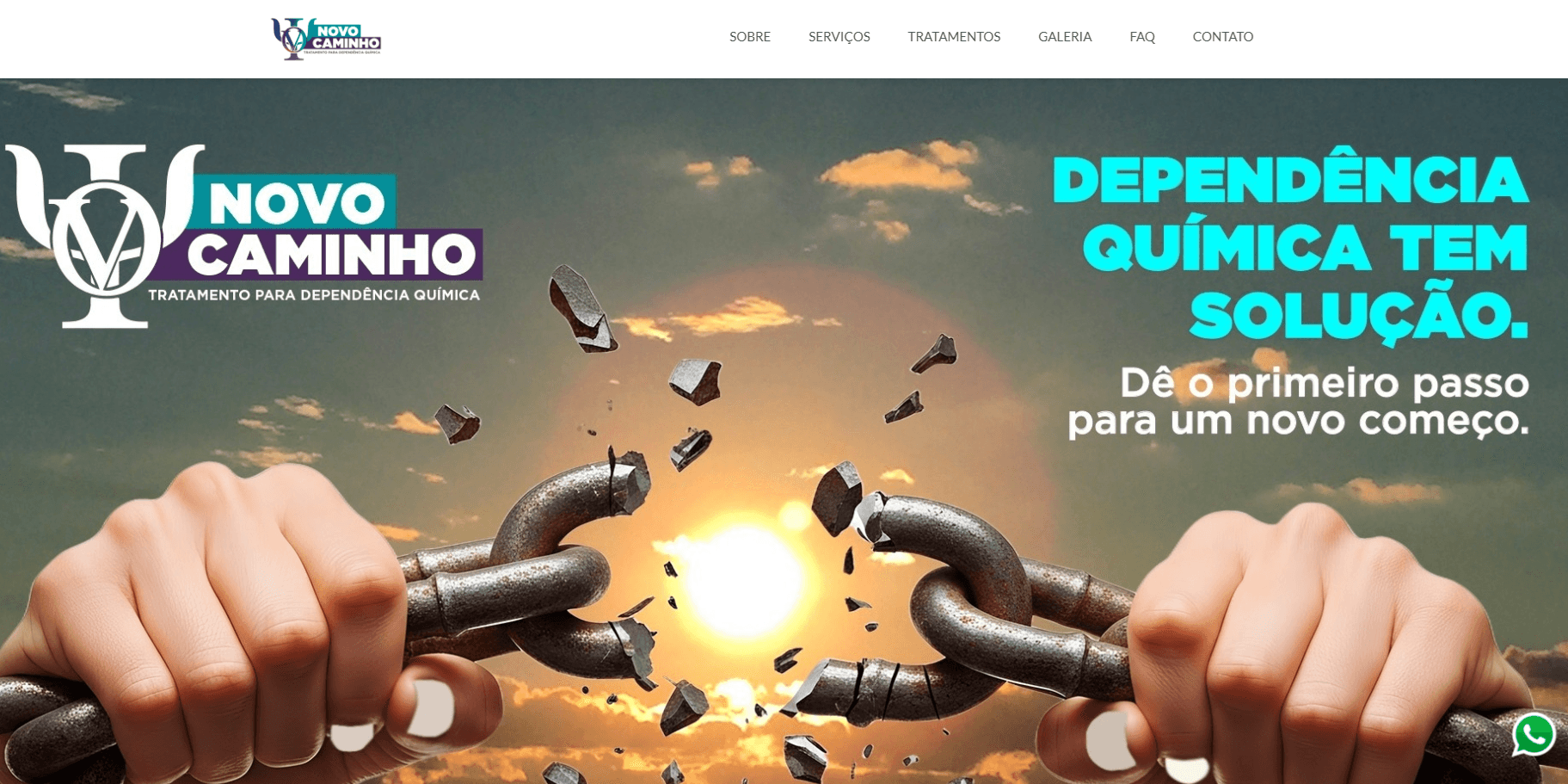 Novo Caminho - Plataforma institucional para apoio a dependentes químicos