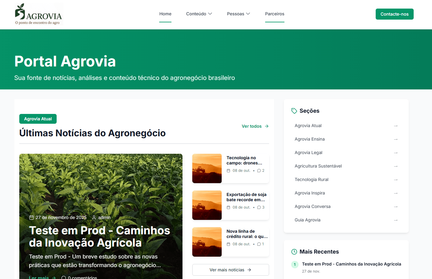 Agrovia - HUB de encontro entre produtores rurais e consumidores finais